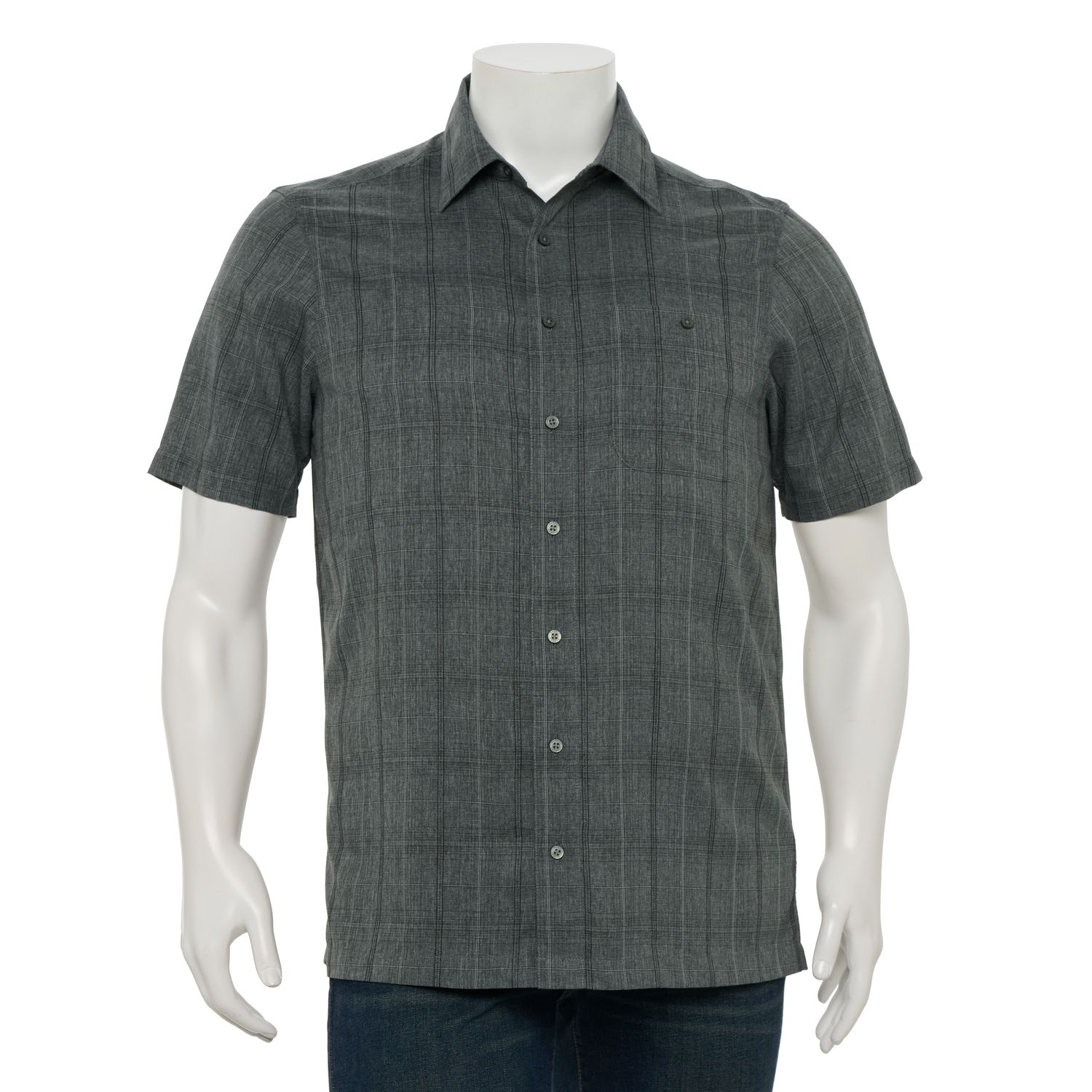 Classic-Fit Microfiber Button-Down Shirt